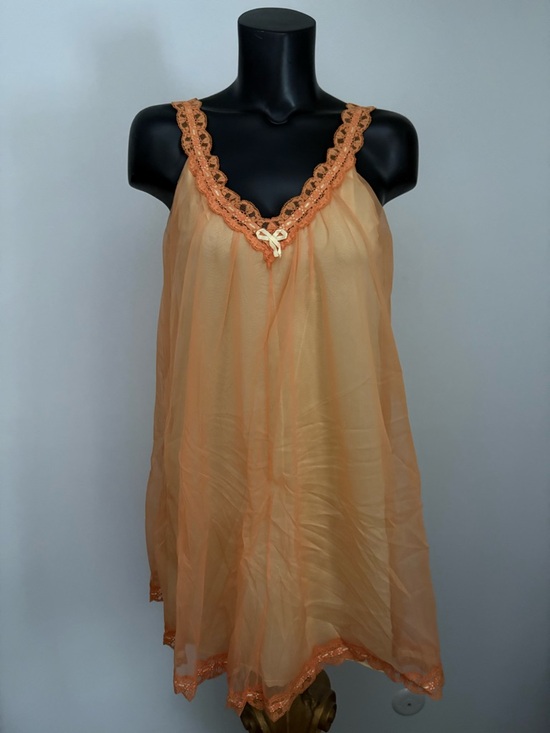 Vanity Fair Other - Vintage Vanity Fair 1960s Sheer Nylon Chiffon Babydoll Nighty Lingerie Lace